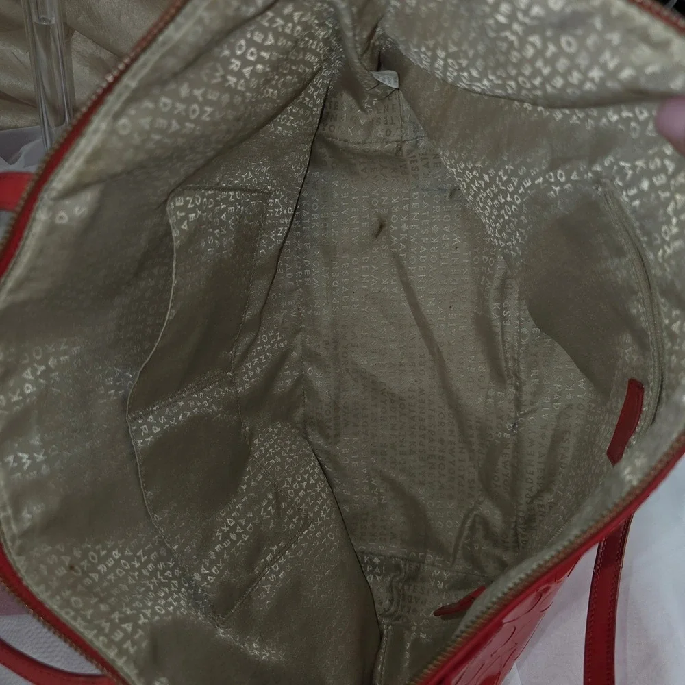 Kate Spade Sophie Red Patent Leather Embossed Heart‎ Tote Bag Project Piece